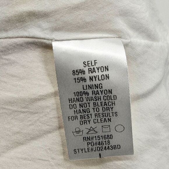 Storia Puff Sleeve Babydoll Mini Dress Size Large White Pink Yellow Floral - Picture 11 of 11